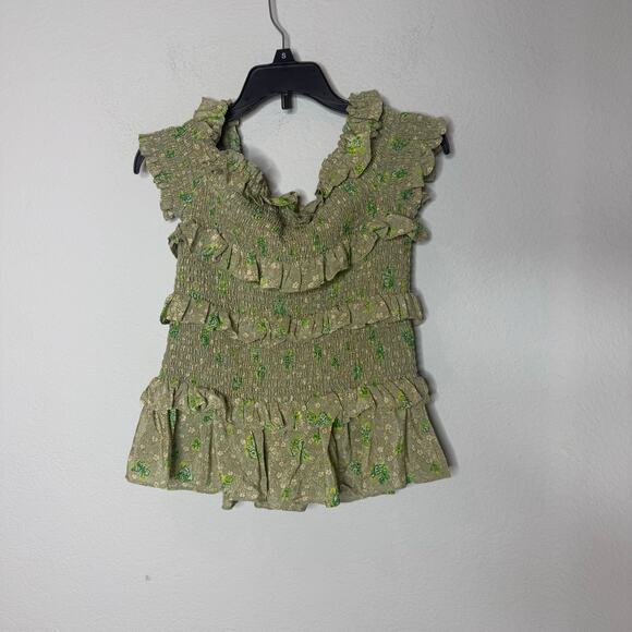 Rebecca Taylor Off-The-Shoulder Mixed Print Dress - Picture 5 of 5